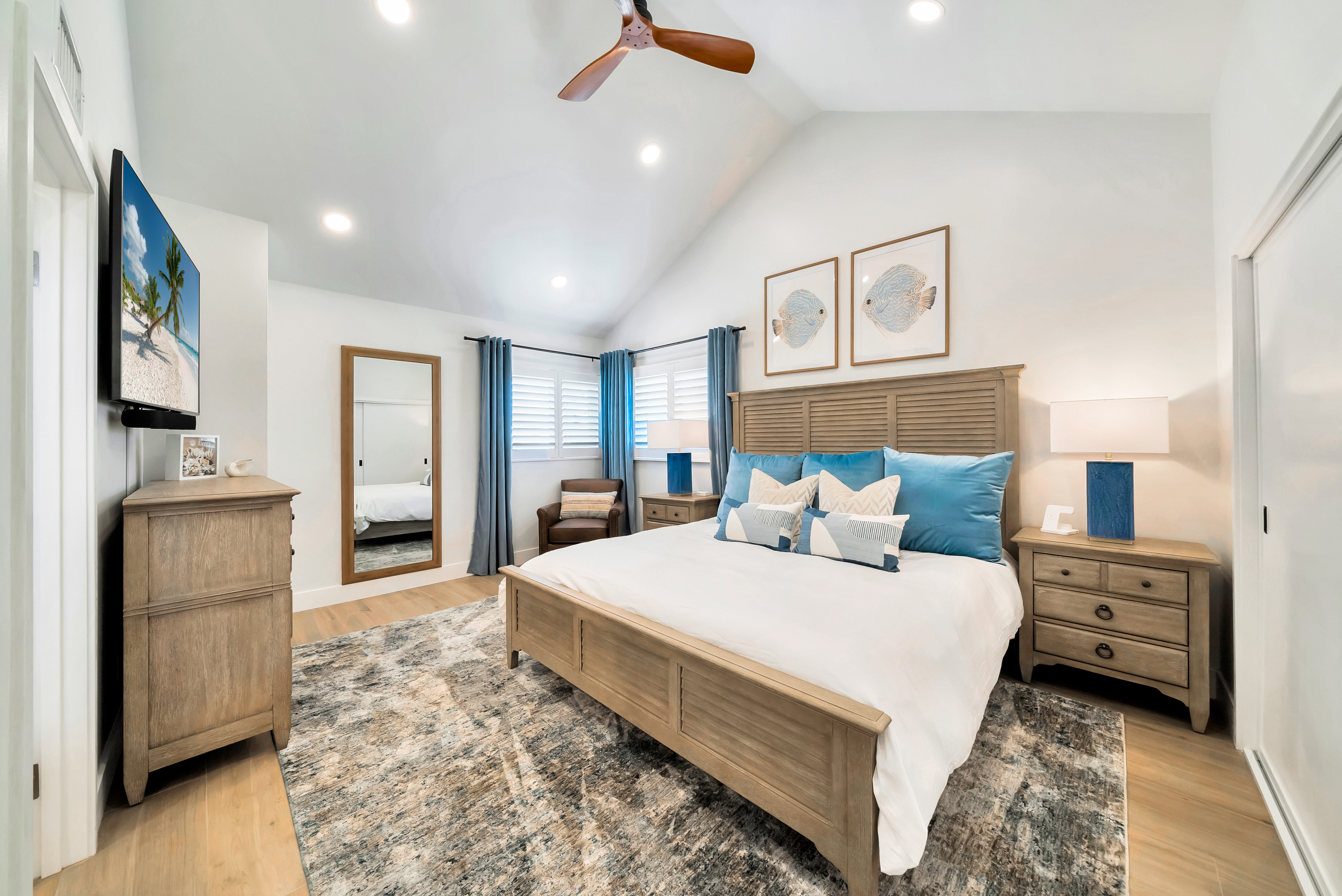 Coastal master bedroom